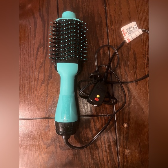 Revlon Teal Colored One-Step Volumizer Hair Dryer and Hot Air Brush - Picture 2 of 4